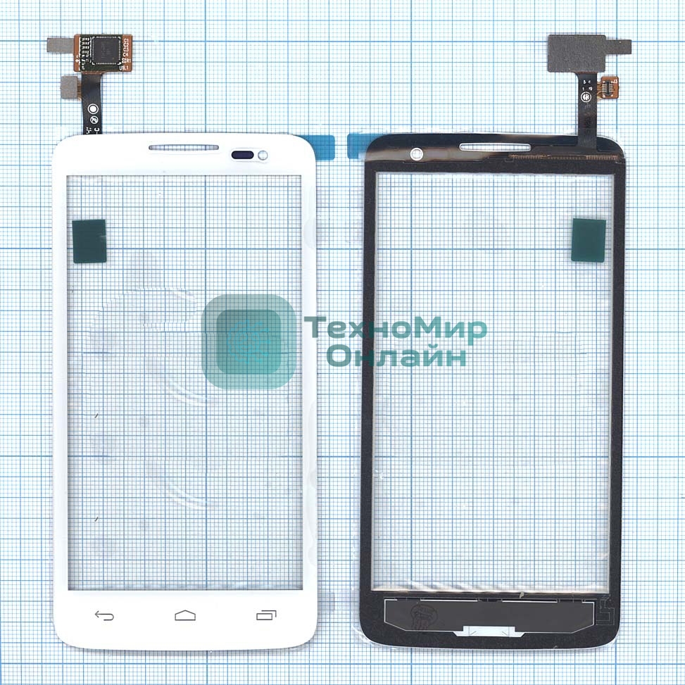 Сенсорное стекло (тачскрин) для Alcatel One Touch X'POP 5035X белое