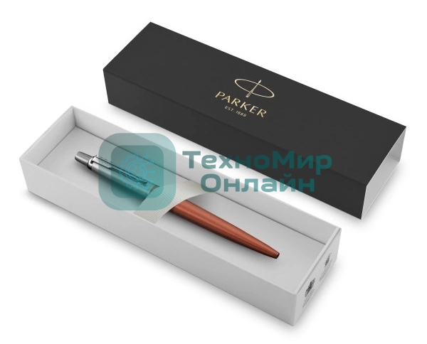 Ручка шариковая Parker Jotter Core K63 (CW1953189) Chelsea Orange CT, M, синие чернила, подарочная коробка