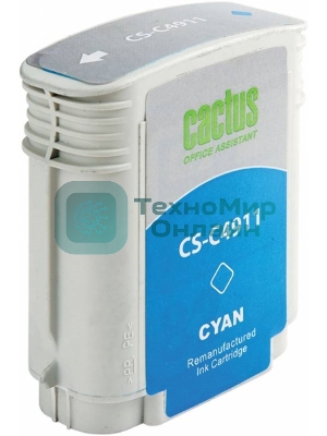 Картридж струйный Cactus CS-C4911 №82 голубой (72 мл) для HP Design Jet 500/800C