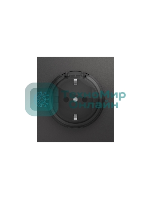 Розетка Kranz STRONG 1-ая с/з с/у, со шторками и крышкой 16А графит