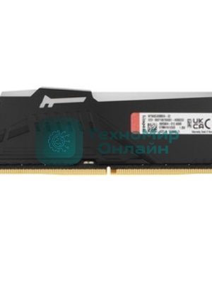 Оперативная память Kingston Fury Beast RGB, DDR5, 32GB (1x32GB), 6000 MHz, CL36, с радиатором, RGB, черный