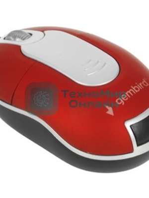 Мышь беспроводная Gembird MUSW-605 красный, 1200 dpi, радиоканал, USB, кнопки - 3