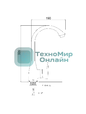 PL5-017F Смеситель для кухни с высоким изливом из высокопрочного пластика- БЕЛЫЙ