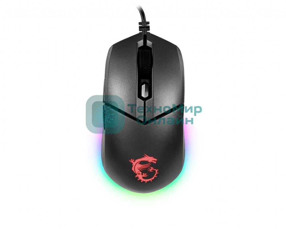 Мышь проводная MSI Clutch GM11 черный, 5000 dpi, USB, кнопки - 6