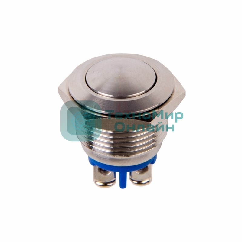 Кнопка антивандальная Rexant Ø16 Б/Фикс (2c винт) (ON)-OFF сфера