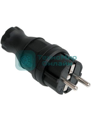 Вилка электрич. прям. ОМЕГА с заземл. IP44 ВБп3-1-0м каучук IEK PKR01-016-2-K02
