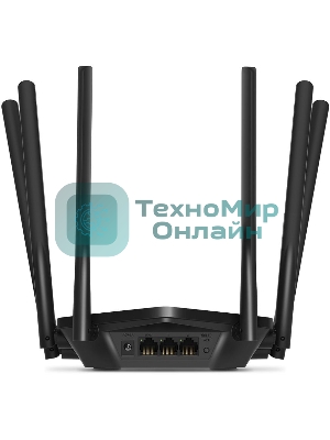 Роутер Mercusys AC1900 Wireless AC Gigabit Router, 600 Mbps at 2.4 GHz + 1300 Mbps at 5 GHz, 6×5dBi Fixed External Antennas with Beamforming, 2× G LAN Ports, 1× G WAN Port, Access Point Mode, 3X3 MU-MIMO, Parental Controls, Guest Network, Smart Connect