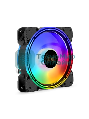 Вентилятор для корпуса ExeGate EX12025HM3PM.FRGb.7O5CSU черный, 120 мм, 1200 об/мин, 24 дБ, 3 pin