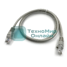 Патч-корд KingPrice KP-PC-c5e-1m-g UTP 4 пары cat.5e CCA molded 1м серый RJ-45 (m)-RJ-45 (m)