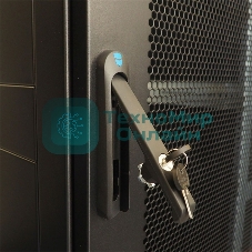 Шкаф серверный напольный ЦМО 48U (800 1000) дверь перфорированная, задние двойные перфорированные, черный