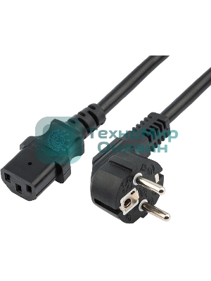 Шнур сетевой Rexant СЕЕ 7/7 (Schuko) – IEC 320 C13 3x0,75мм², длина 0,6м