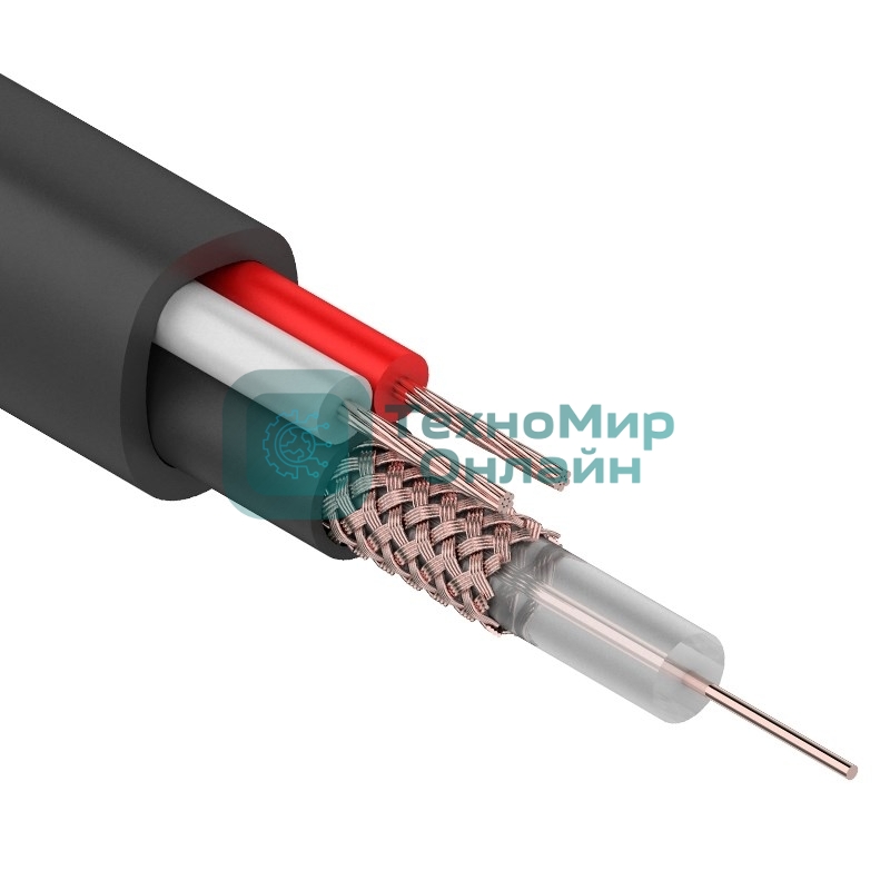 Кабель Rexant КВК-П-1,5+2x0,75 мм² (Cu/Cu) черный (бухта 200 м) 01-4015