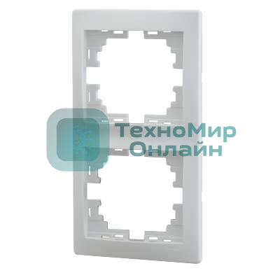 Рамка 2-м Мира верт. белый Lezard 701-0200-152