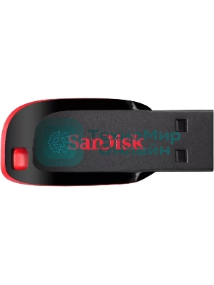 Флешка USB Sandisk CZ50 Cruzer Blade (SDCZ50-064G-B35), 64Gb, USB 2.0, R/W 15/4, черный/красный