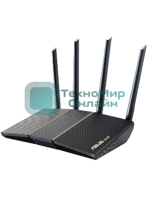 Роутер беспроводной Asus RT-AX57 AX3000 10/100/1000BASE-TX черный