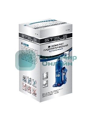 Домкрат гидравлический бутылочный Stels 2 т, h подъема 178-338 мм