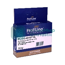 Картридж струйный совместимый ProfiLine PL-CLI-451GY XL для Canon PIXMA iP7240/MG5440/MG5540/MG6340/MG6440/MG7140/MX924 Grey водн PL