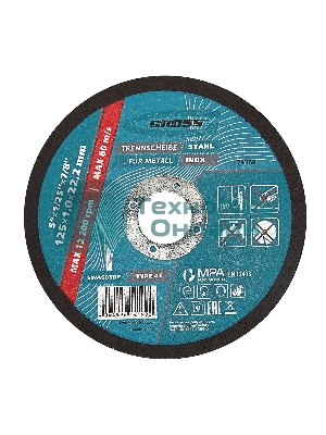 Круг отрезной по металлу Gross SWA60TBF 125х1.0х22.2мм 74368