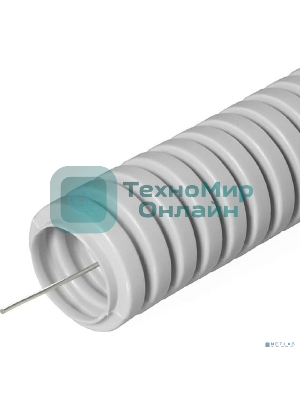 Труба гофрированная ПВХ серая с/з д25 (50 м/2600 м уп/пал) PR.032550 Строитель