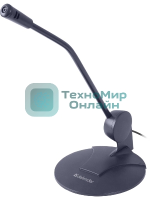 Микрофон Defender MIC-117 черный, кабель 1.8 м