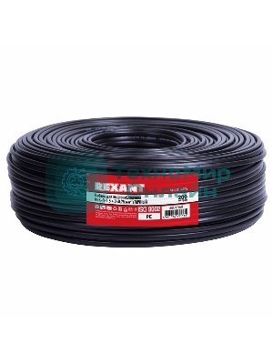 Кабель Rexant КВК-П-1,5+2x0,75 мм² (Cu/Cu) черный (бухта 200 м) 01-4015