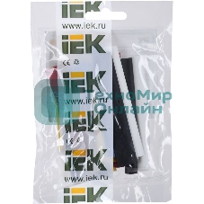 Набор трубок термоусадочных тонкостен. ТТУ 2/1; 4/2; 6/3; 8/4 (Ж; С; К; Ч; Б) 20х8см разноцвет. IEK UDRS-D2-D8-10-2