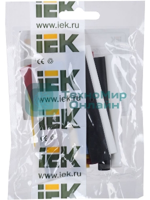 Набор трубок термоусадочных тонкостен. ТТУ 2/1; 4/2; 6/3; 8/4 (Ж; С; К; Ч; Б) 20х8см разноцвет. IEK UDRS-D2-D8-10-2