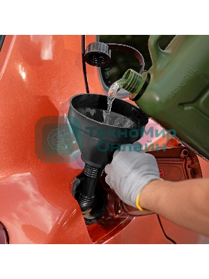 Воронка пластмассовая Sparta, D 160 мм, гибкий наконечник для горюче-смазочных материалов