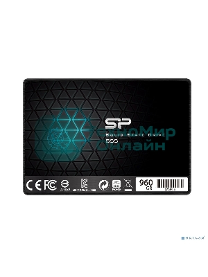 Накопитель SSD SiliconPower Slim S55, 960Gb, SATA, 2.5