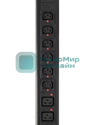 Блок распределения питания Powercom PDU-32AV24-18C3-6C9-3P верт.размещ. 18xC13 6xC19 3x32A IEC 60309 2м