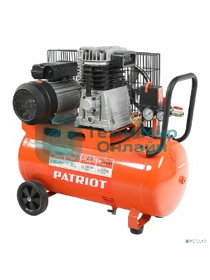 Компрессор поршневой ременной Patriot PTR 50-360I, 360 л/мин, 10 бар, 2200 Вт, 50 л, быстросъемный 1/4