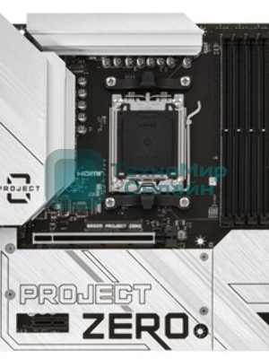 Материнская плата MSI B650M PROJECT ZERO, AM5, AMD B650, 4xDDR5, 4xSATA, 2xM.2, 1xPCIe 4.0 x16, 1xPCIe x1, 1xDP, 1xHDMI, 1x 2.5Gb LAN, 2xUSB-A 2.0, 2xUSB 3.2 Gen 1, 3xUSB 3.2 Gen 2, 3x3.5 мм, 7.1, mATX