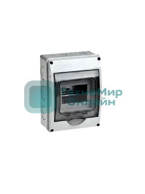 Бокс ОП Тусо 5мод. IP65 сер./дым. двер. Рувинил 69005