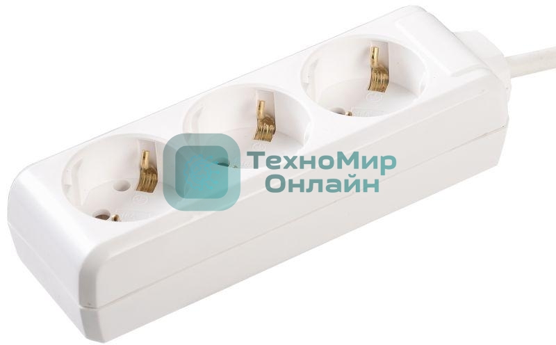 Удлинитель WYP10-16-03-05-Z-N У03 3 места 2 Р + P Е/5метров 3х1 мм2 16А/250 IEK