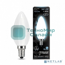 Лампа светодиодная Gauss Filament Свеча E14 5Вт 4100К OPAL