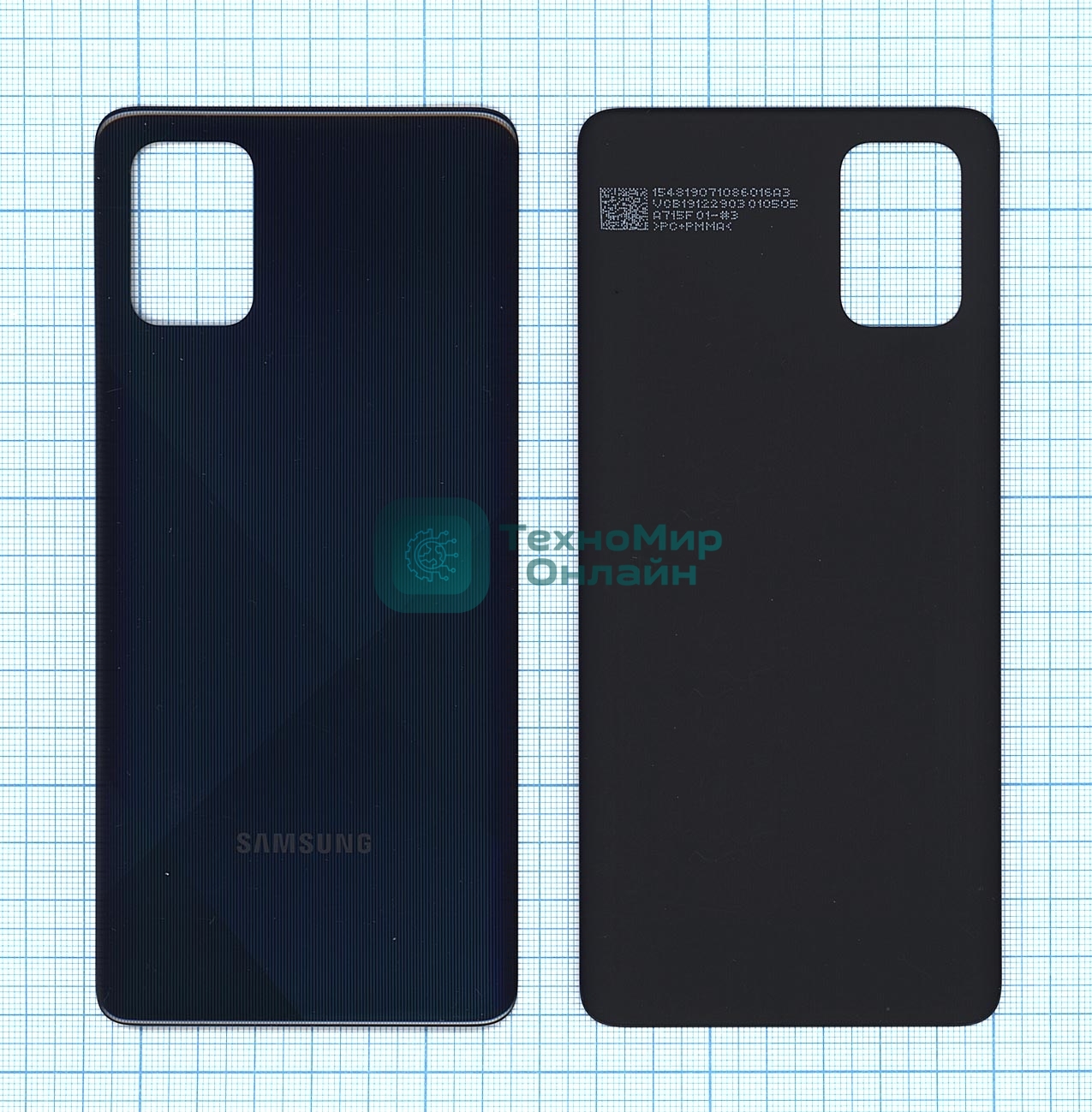 Задняя крышка для Samsung A715F Galaxy A71 (2019) черный