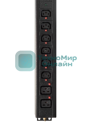 Блок распределения питания Powercom PDU-32AV24-18C3-6C9-3P верт.размещ. 18xC13 6xC19 3x32A IEC 60309 2м