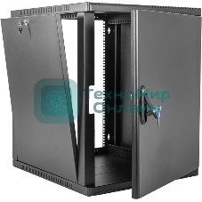 Шкаф ЦМО телекоммуникационный настенный сварной 12U (600 500) съемные стенки, дверь металл, черный