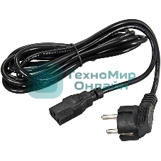 Шнур сетевой Rexant СЕЕ 7/7 (Schuko) – IEC 320 C13 3x0,75мм², длина 1,2м