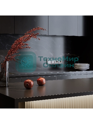 Рамка на 4 поста Slab (серебро софт) W0042965