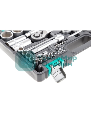 Набор инструментов Stels 14106 1/2'' 1/4'' CrV пластиковый кейс  94 предм.