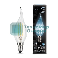Лампа светодиодная Filament Свеча на ветру E14 9Вт 4100К Gauss 104801209