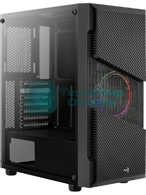 Компьютерный корпус Aerocool/Formula Menace Saturn FRGB-G-BK-v1 черный без БП ATX 4x120мм 2xUSB2.0 1xUSB3.0 audio bott PSU