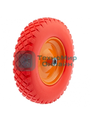 Колесо Palisad полиуретановое 4.80/4-8 длина оси 90 мм, подшипник 20 мм