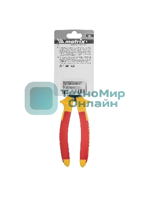 Плоскогубцы комбинированные Matrix Insulated 200 мм, двухкомпонентные рукоятки