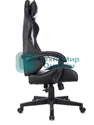 Кресло Бюрократ Zombie GAME TETRA черный/карбон, экокожа, 120 кг, механизм качания