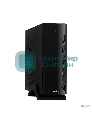 Компьютерный корпус ExeGate EX268693RUS Компьютерный корпус MiniITX ExeGate MI-208 Black, miniITX/mATX, (M300, 80мм), 2хUSB, Audio