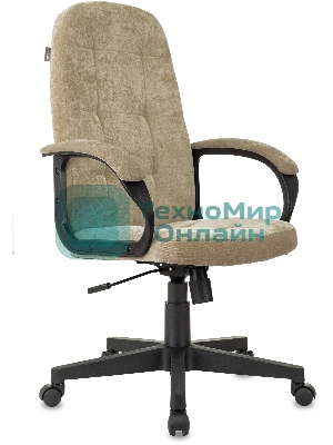 Кресло руководителя Бюрократ CH 002 Fabric Light-21 песочный, крестов. пластик