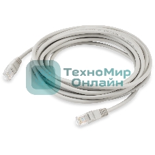 Патч-корд KingPrice KP-PC-c5e-5m-g UTP 4 пары cat.5E CCA molded 5м серый RJ-45 (m)-RJ-45 (m)