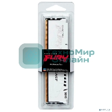 Оперативная память Kingston Fury Beast Expo, DDR5, 16Gb (1x16 GB), 6400 MHz, CL32, DIMM, радиатор, белый